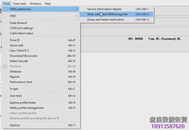 PC3000解锁Seagate F3 Rosewood家族ST1000LM035/ST2000LM007硬盘 使用PC3000解锁Seagate F3 Rosewood家族ST1000LM035/ST2000LM007硬盘的固件锁方法