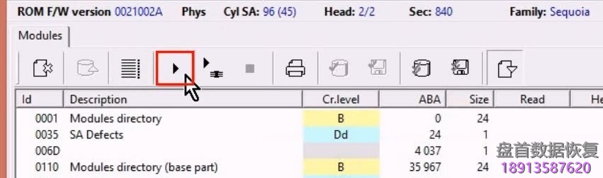 使用5. x版本PC3000 for HDD从SA构建ROM镜像WD Marvell硬盘驱动器上的数据与内部ROM