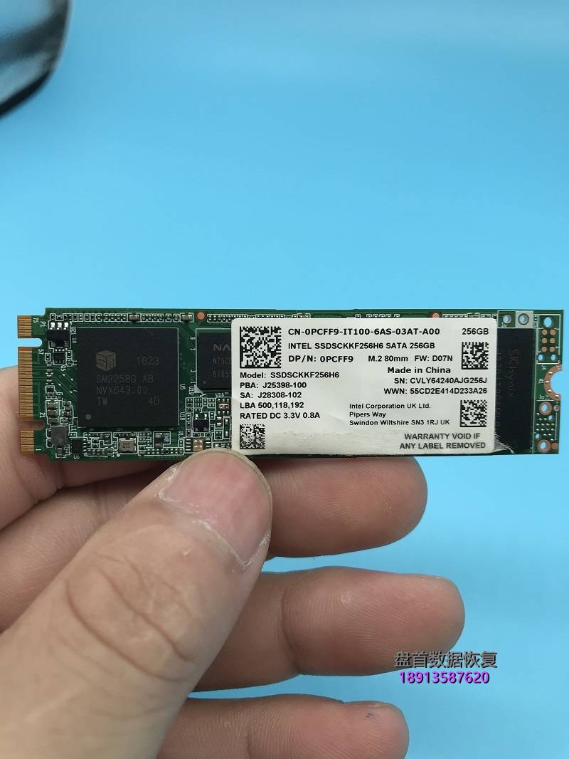 SSDSCKKF256H6固态硬盘SM2258G掉盘无法识别不认盘数据恢复成功
