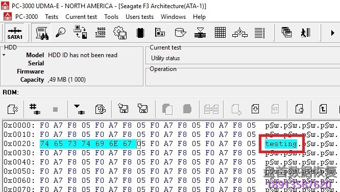 PC3000 for HDD Seagate F3系列架构硬盘特定的诊断程序