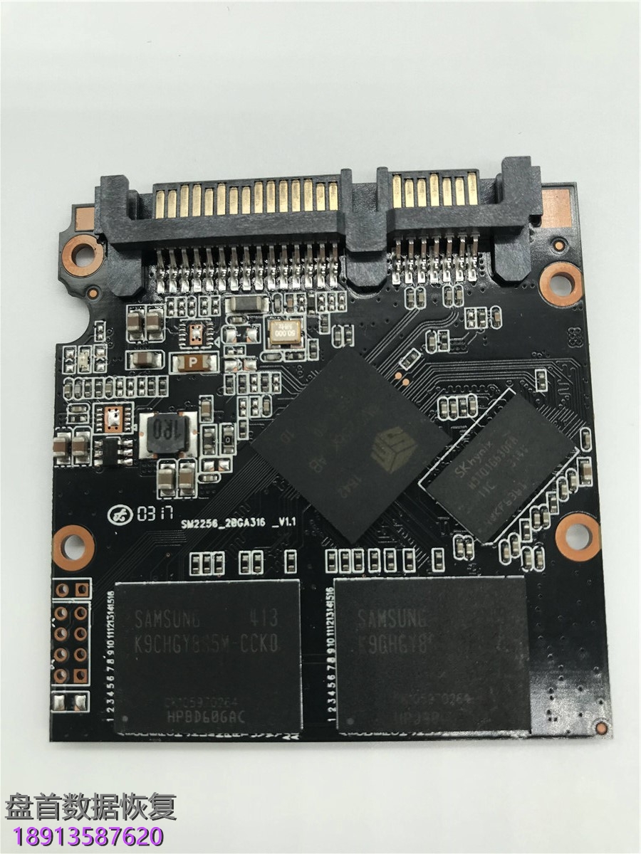 德乐120GSSD固态硬盘SM2256K主控SSD掉盘无法识别不读盘数据恢复成功