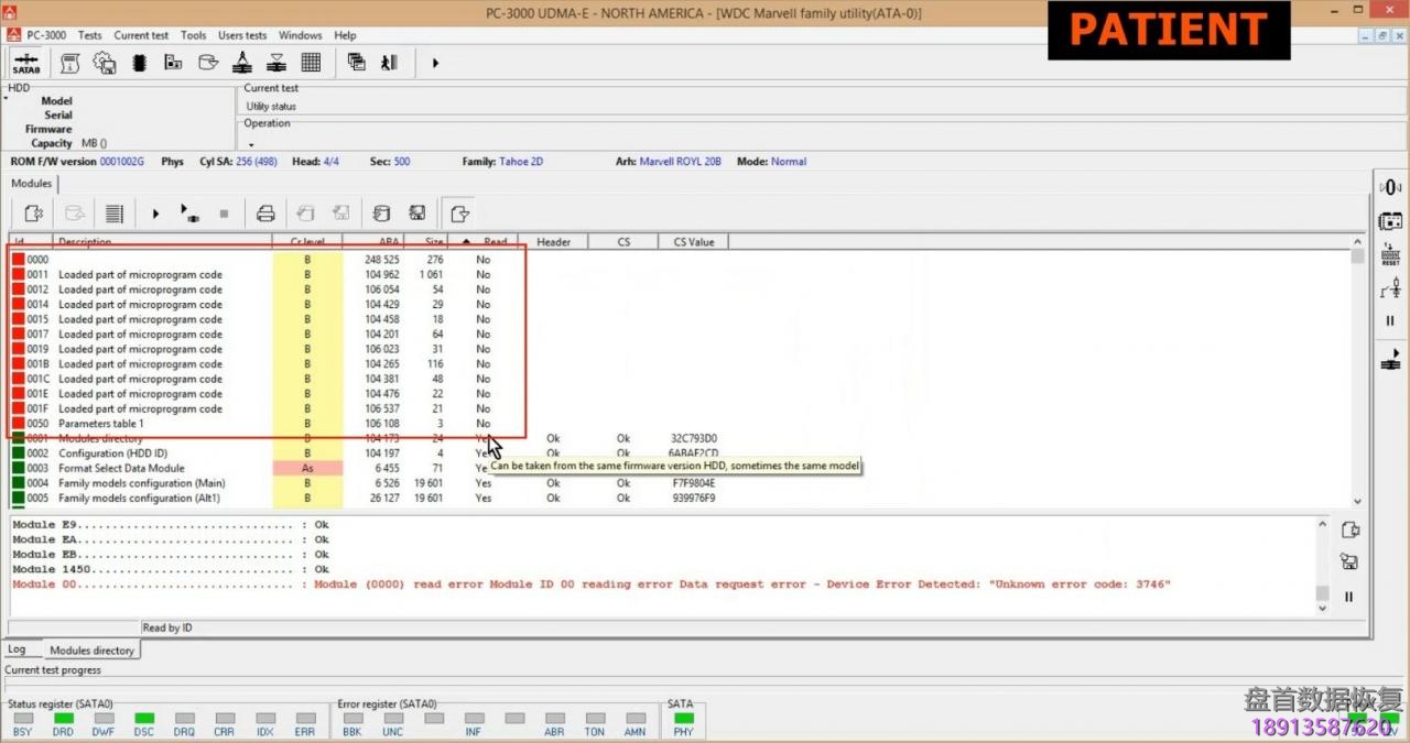使用PC3000 for HDD对西部数据Western Digital Marvell系列硬盘的热交换过程 使用PC3000 for HDD对西部数据Western Digital Marvell系列硬盘的热交换过程