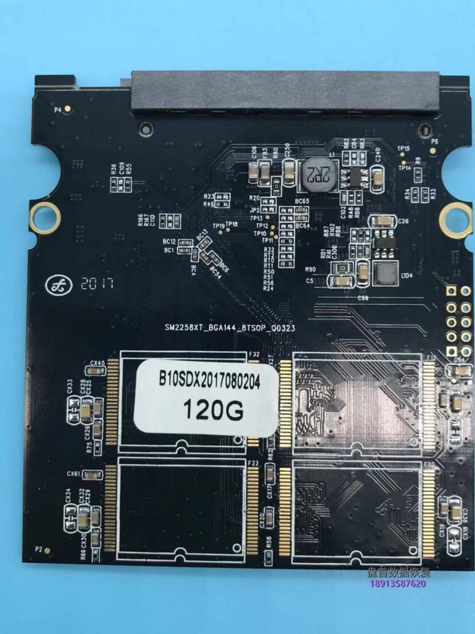 SM2258主控掉盘无法识别不读盘德乐120GSSD固态硬盘数据恢复成功