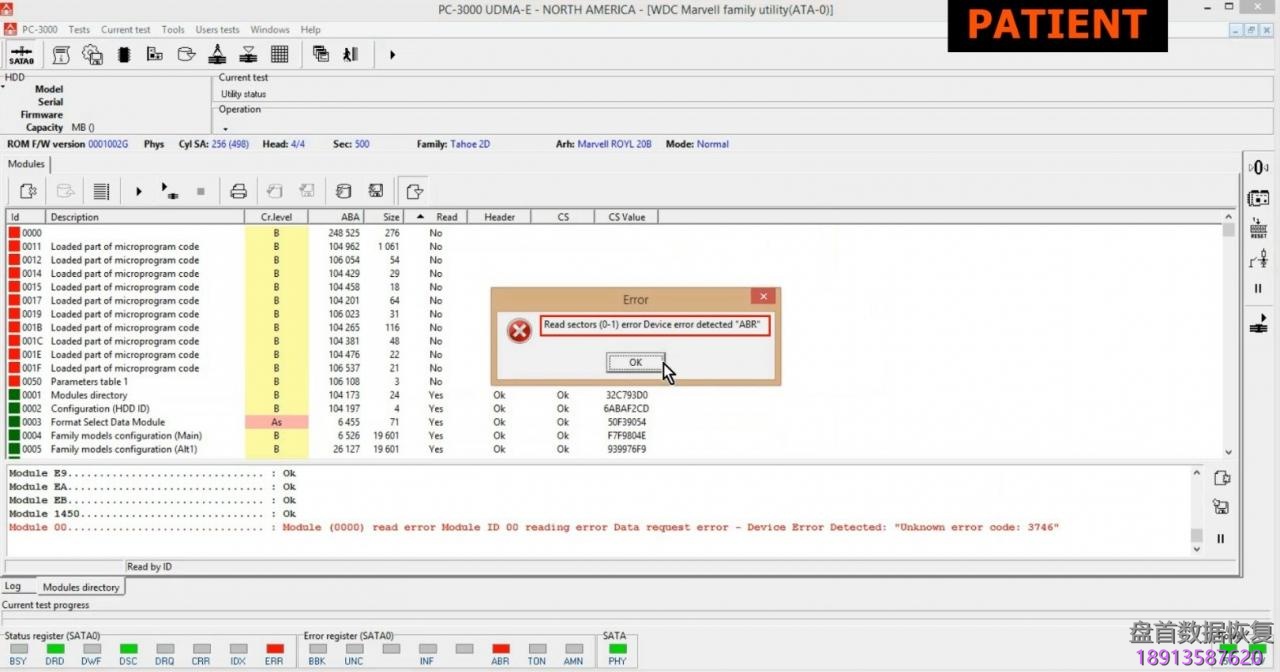 使用PC3000 for HDD对西部数据Western Digital Marvell系列硬盘的热交换过程 使用PC3000 for HDD对西部数据Western Digital Marvell系列硬盘的热交换过程