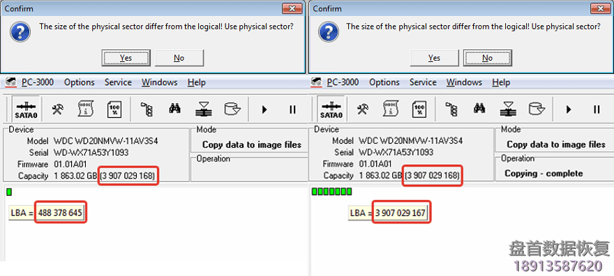 物理扇区和逻辑扇区之间的区别是什么?为什么有些扇区是通过PC3000实用程序读取的,而不是通过DE读取? 为什么有些扇区是通过PC3000实用程序读取的,而不是通过DE读取?物理扇区和逻辑扇区之间的区别是什么?