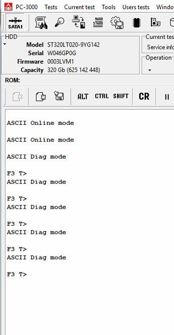 使用PC3000清除希捷F3系列硬盘的密码清除过程