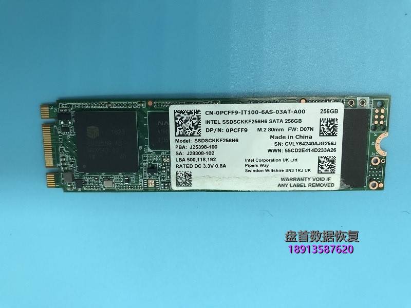SSDSCKKF256H6固态硬盘SM2258G掉盘无法识别不认盘数据恢复成功