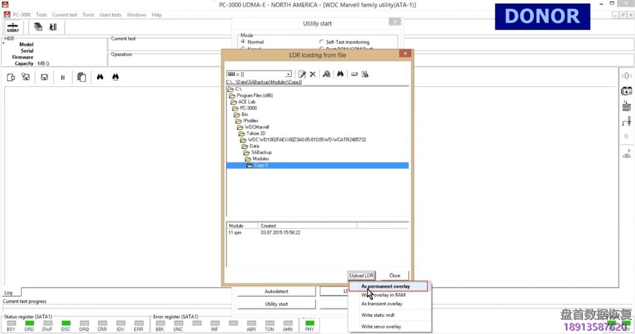 使用PC3000 for HDD对西部数据Western Digital Marvell系列硬盘的热交换过程 使用PC3000 for HDD对西部数据Western Digital Marvell系列硬盘的热交换过程