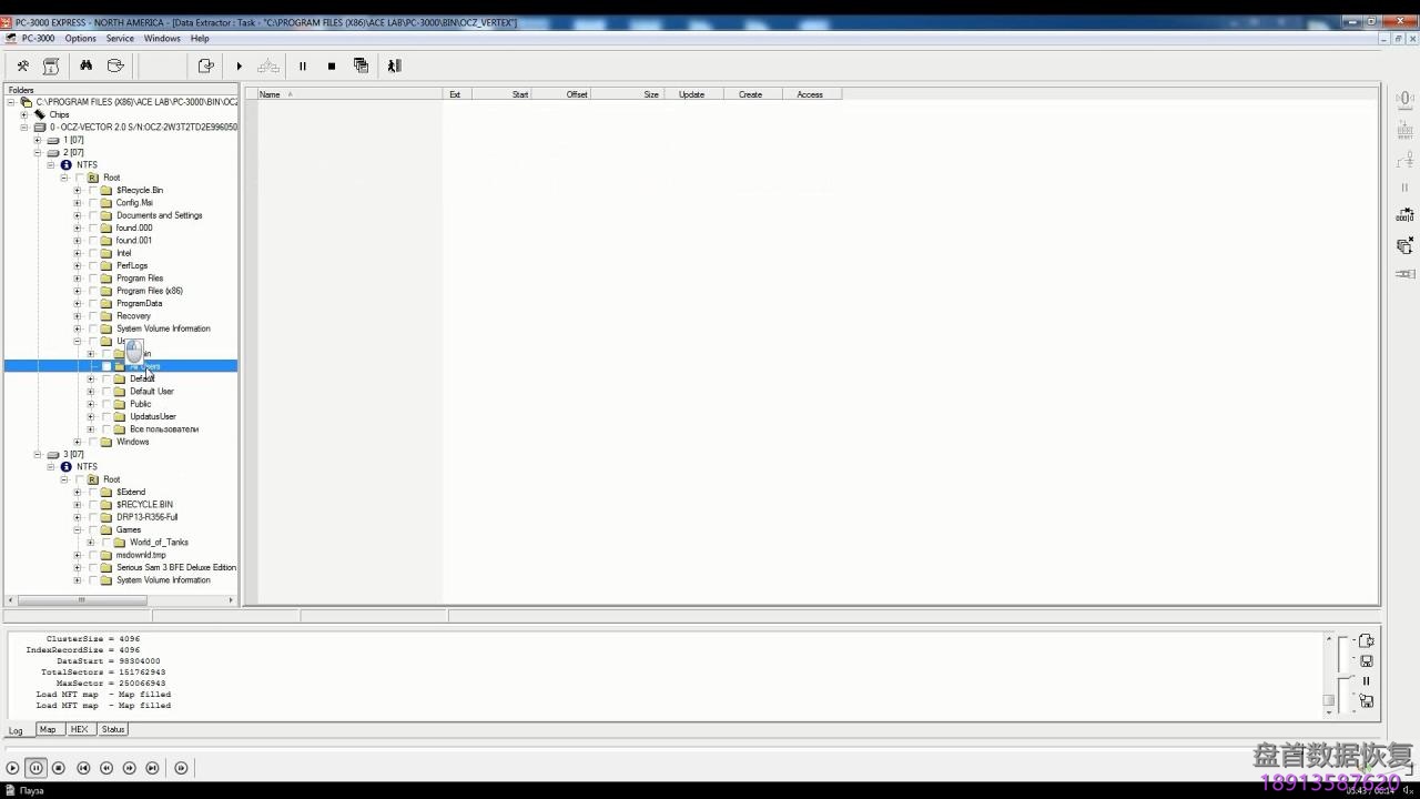 PC3000 SSD饥饿鲨OCZ(Barefoot 3)家族系列数据恢复全过程