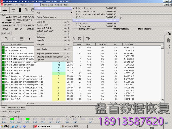 WD西部数据硬盘FW SA固件区偏移操作方法