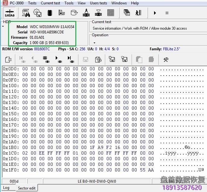 PC3000 for HDD西部数据硬盘Western Digital 如何解决RAM中的SED问题 如何使用PC3000解决西部数据硬盘Western Digital移动硬盘的RAM中的SED问题