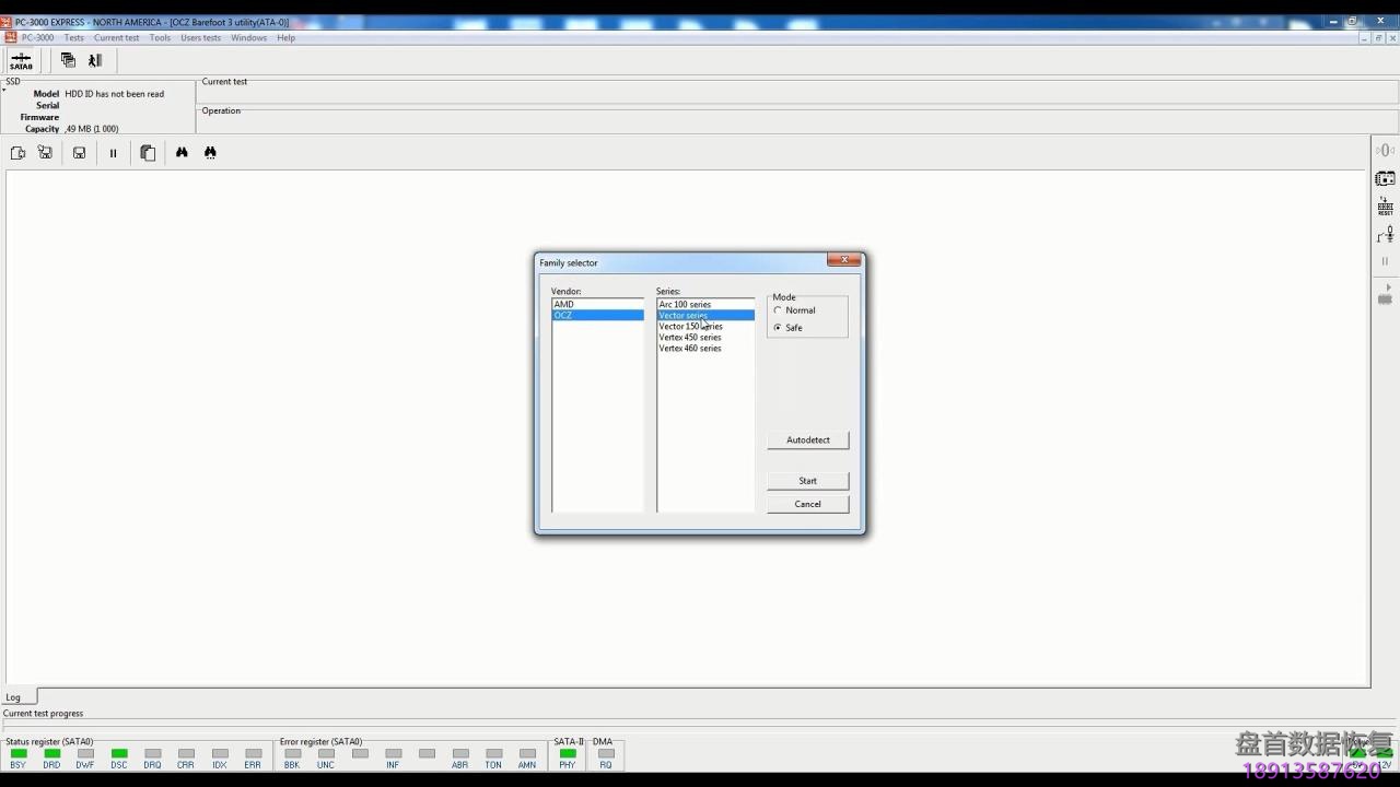 PC3000 SSD饥饿鲨OCZ(Barefoot 3)家族系列数据恢复全过程
