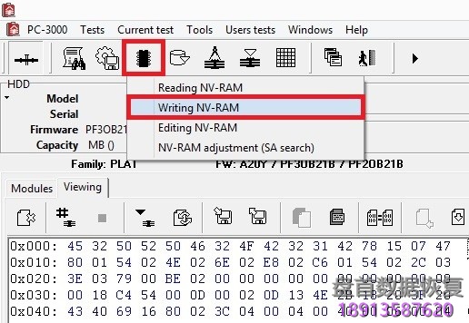 使用PC3000 for HDD解决日立IBM硬盘NVRAM问题的数据恢复