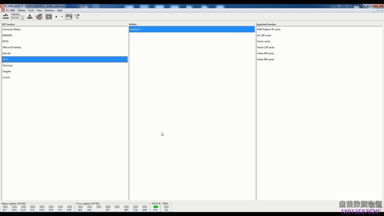 PC3000 SSD饥饿鲨OCZ(Barefoot 3)家族系列数据恢复全过程