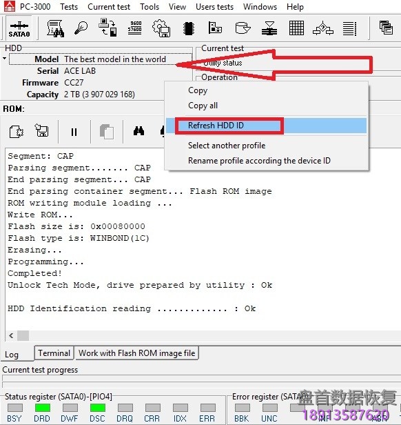 如何使用PC3000 HDD对希捷硬盘 Seagate F3进行型号名称和SN号更改 如何使用PC3000 HDD对希捷硬盘 Seagate F3进行型号名称和SN号更改