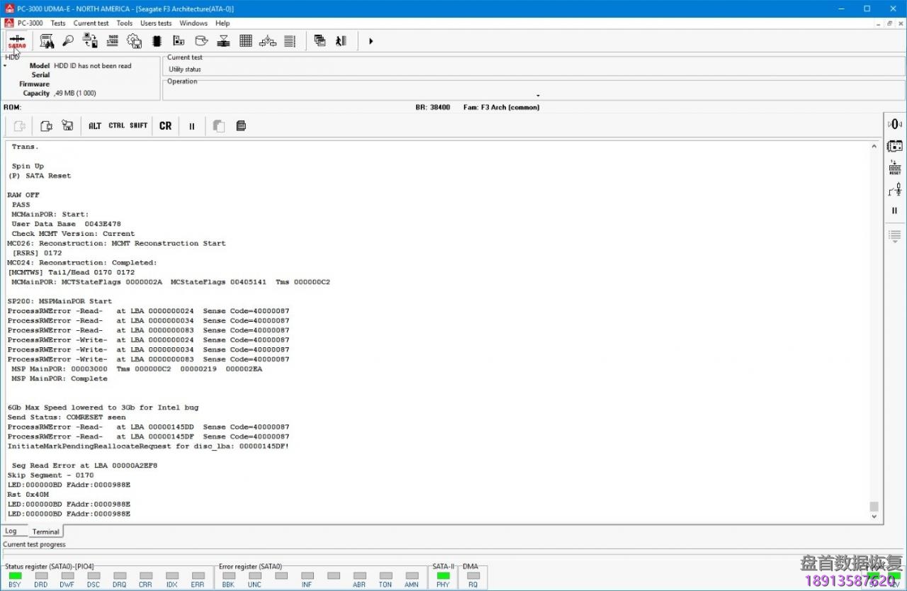 使用PC3000处理Seagate F3系列硬盘的SMP flags问题 使用PC3000处理Seagate F3系列硬盘的SMP flags问题