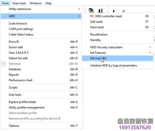 硬盘容量显示不正确如何使用PC3000 for HDD. Seagate F3设置最大LBA地址值 希捷硬盘容量显示不正确如何使用PC3000 for HDD. Seagate F3设置最大LBA地址值