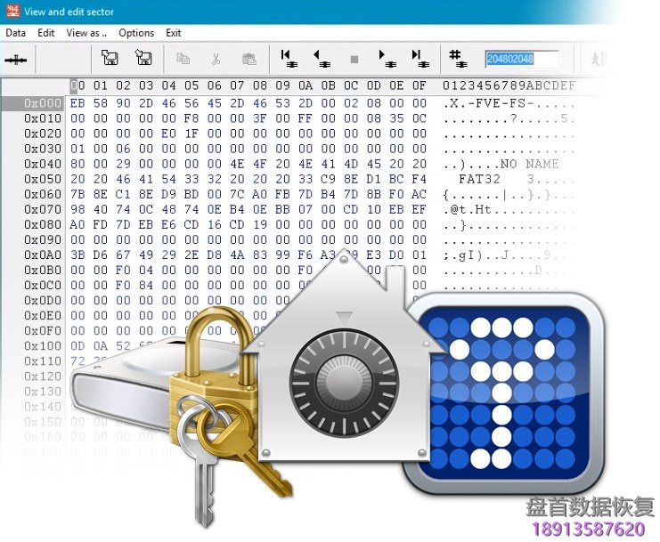 解密Bitlocker加密分区与苹果 Apple FileVault加密分区并进行恢复数据过程 Bitlocker解锁加密分区与苹果 Apple FileVault加密分区并进行恢复数据过程