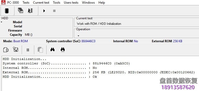 使用PC3000 for HDD的Boot ROM(COM端口)模式读写3.5和2.5西部数据硬盘的ROM