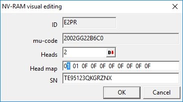 日立硬盘在NV-RAM里编辑磁头位图