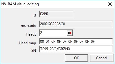 日立硬盘在NV-RAM里编辑磁头位图