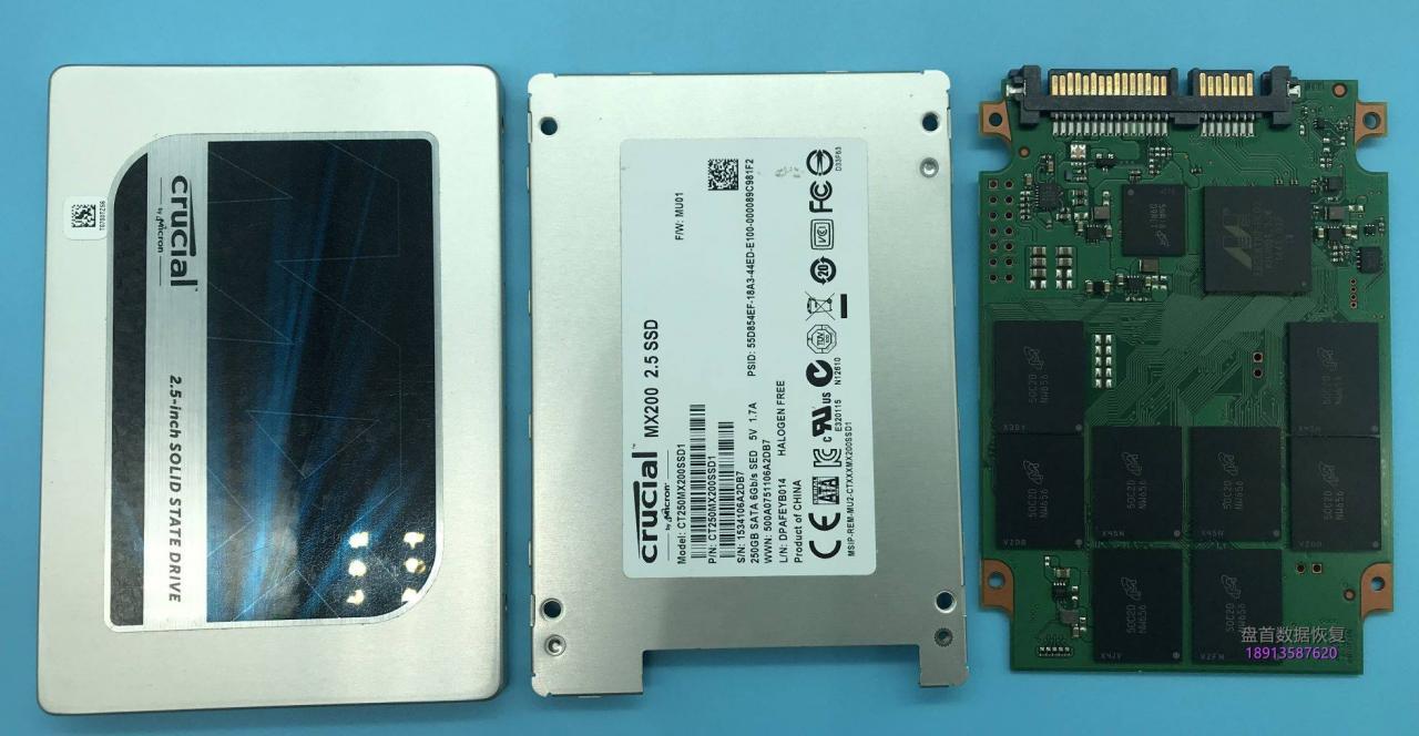 CT250MX200SSD1英睿达MX200掉盘无法识别读不出数据恢复成功