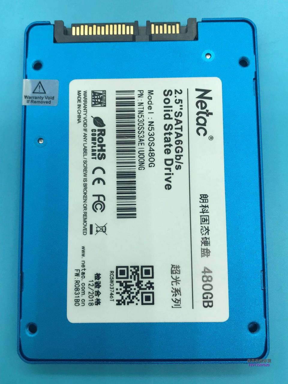 0-4 朗科N530S480G SSD固态硬盘SM2258XT主控掉盘无法识别数据成功恢复