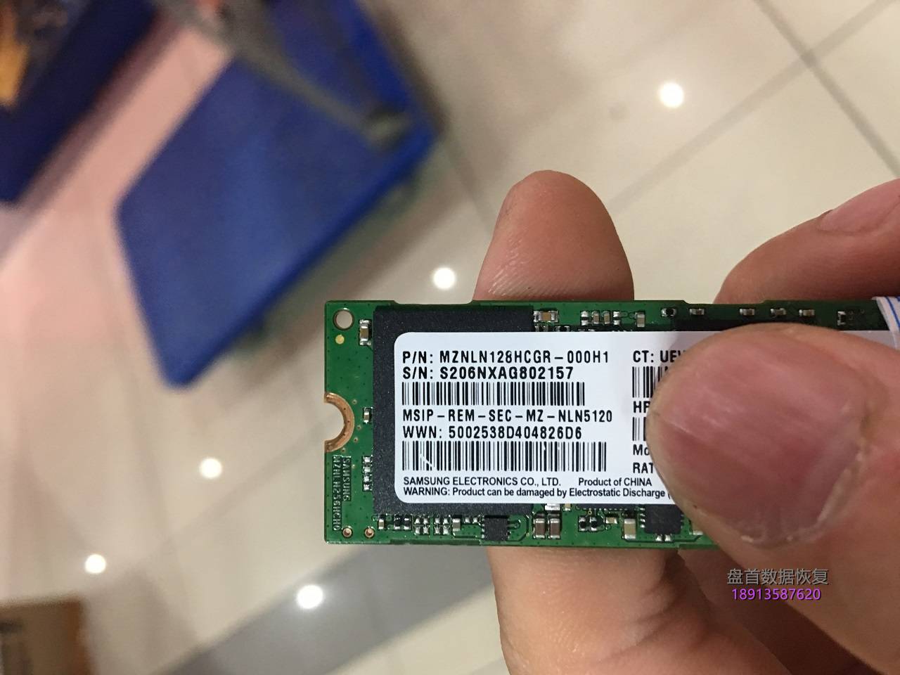 0-2 Samsung三星SSD M.2 128GB PM871 MZNLN128HCGR掉盘无法识别不读盘数据恢复成功