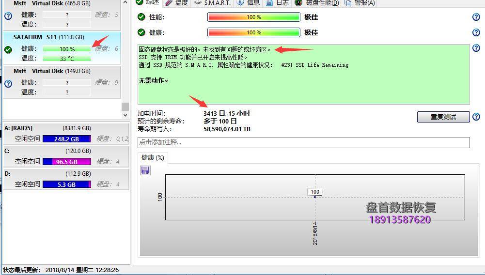 ssd固态硬盘识别成satafirm-s11-主控ps3111芯片数据完美恢复 SSD固态硬盘识别成SATAFIRM S11 主控PS3111芯片数据完美恢复