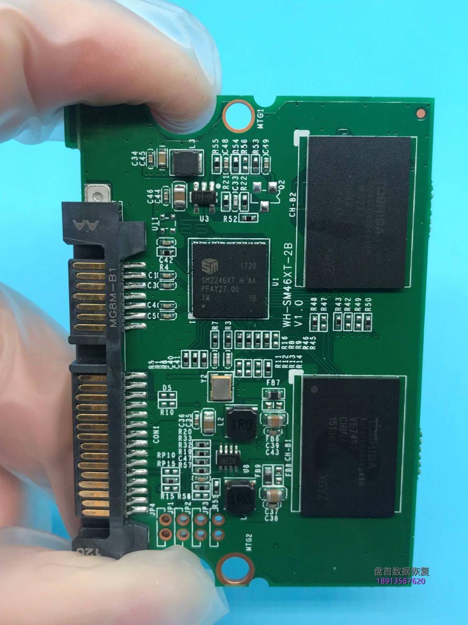 杂牌120GSSD硬盘SM2246XT不识别无法读取数据，成功完成SSD固态硬盘涉密数据恢复服务