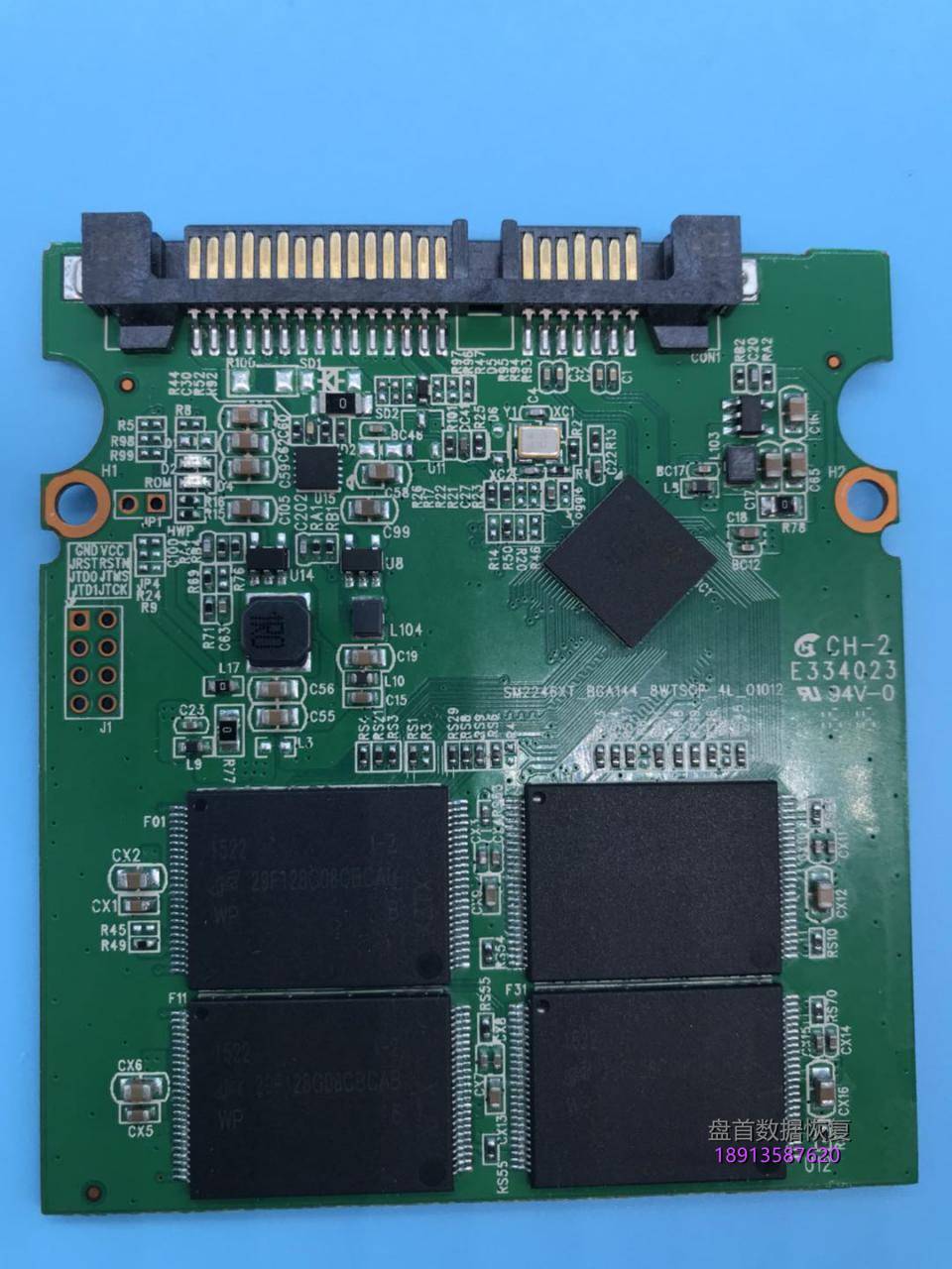 自动草稿 成功恢复120G联想SL500固态硬盘进水后芯片焊接点氧化短路客户通电后烧坏电源控制芯片