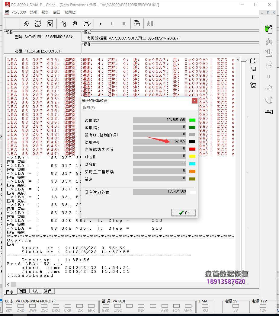 影驰128g固态硬盘掉盘型号识别成ps3109s9容量为20m数据恢复 影驰128g固态硬盘掉盘型号识别成PS3109S9容量为20M数据恢复成功