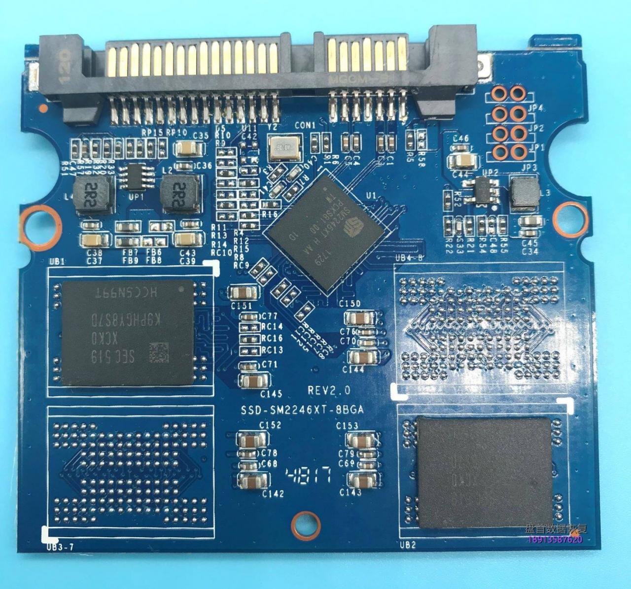 完美恢复SM2246XT无法识别杂牌120GSSD固态硬盘无法读取数据信管飞进销存数据库恢复