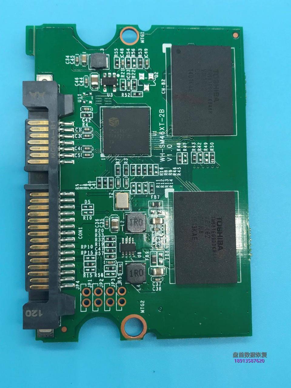 杂牌120GSSD硬盘SM2246XT不识别无法读取数据，成功完成SSD固态硬盘涉密数据恢复服务