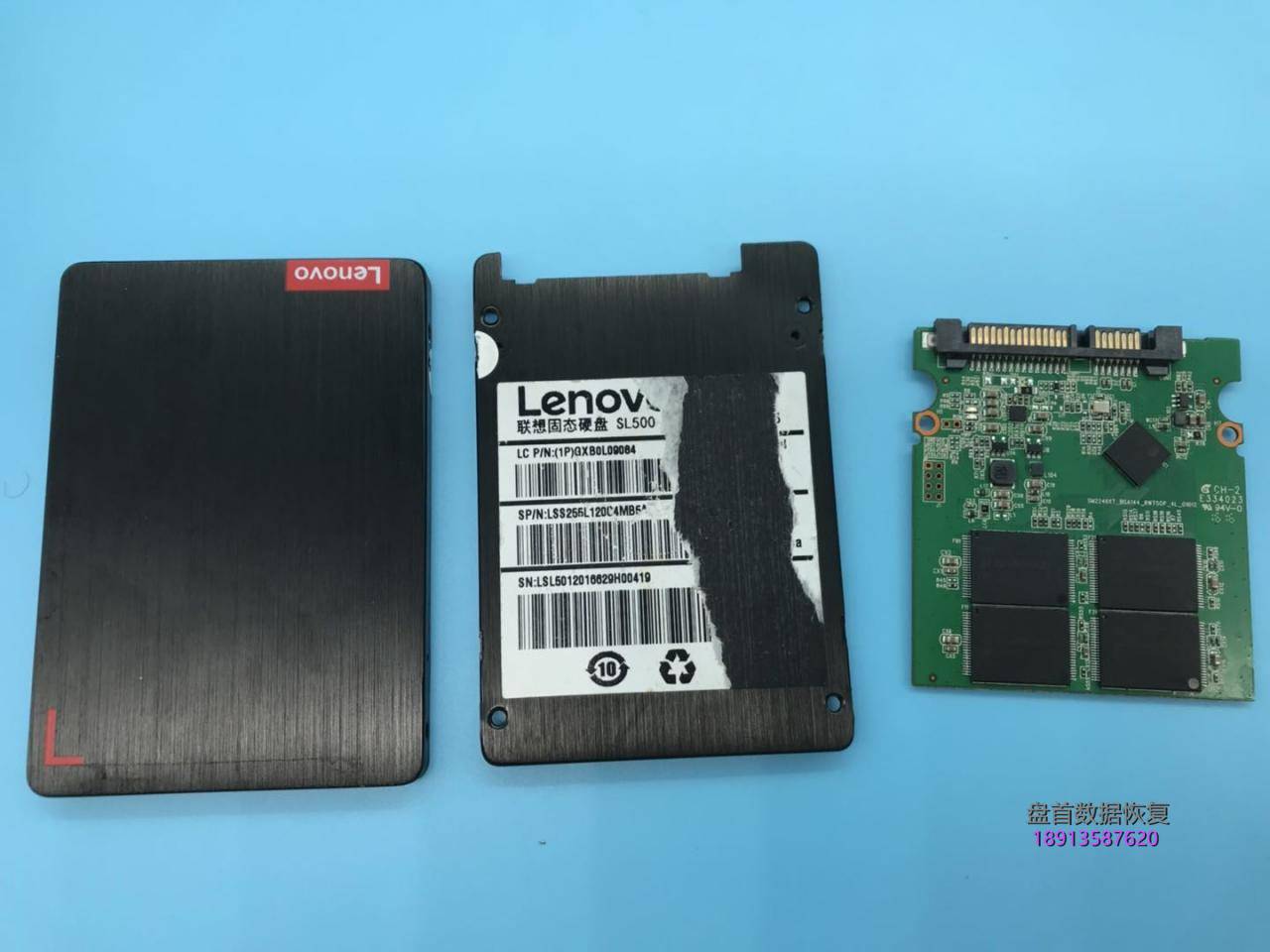 自动草稿 成功恢复120G联想SL500固态硬盘进水后芯片焊接点氧化短路客户通电后烧坏电源控制芯片