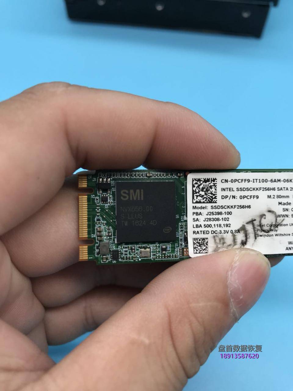 英特尔intel-ssdsckkf256h6-ngff接口sm2258g主控ssd固态硬盘二次数据恢复成 英特尔INTEL SSDSCKKF256H6 NGFF接口SM2258G主控SSD固态硬盘二次数据恢复成功