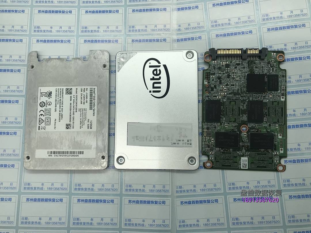 英特尔SSD固态硬盘损坏无法识别intel SSD 540s Series 120G固态硬盘数据恢复成功主控SM2258G