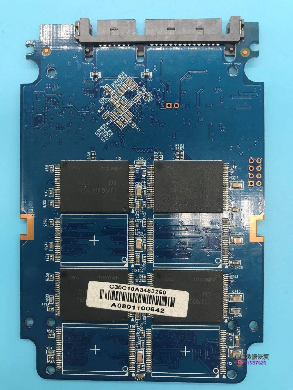 创久128G固态硬盘掉盘无法识别SM2246XT主控使用PC3000 SSD数据恢复成功