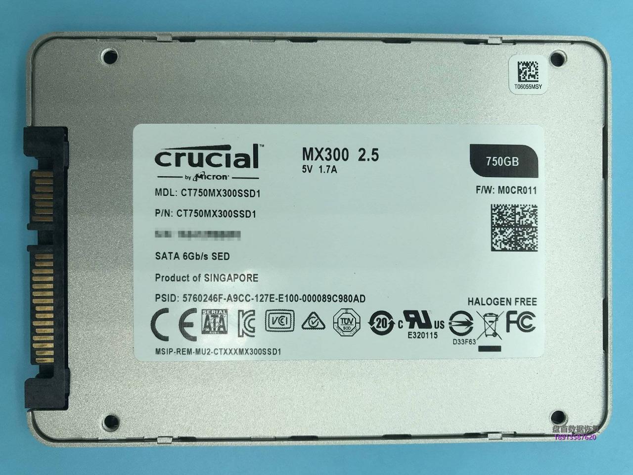 美光Crucial MX300 750GB CT750MX300SSD1固态硬盘误操作导致Outlook邮件PST文件丢失恢复成功