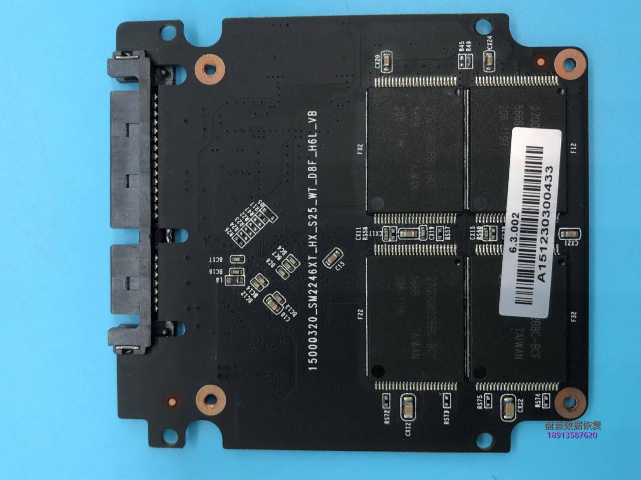 SM2246XT主控的固态硬盘不认盘没有短接点的SSD固态硬盘二次数据恢复成功
