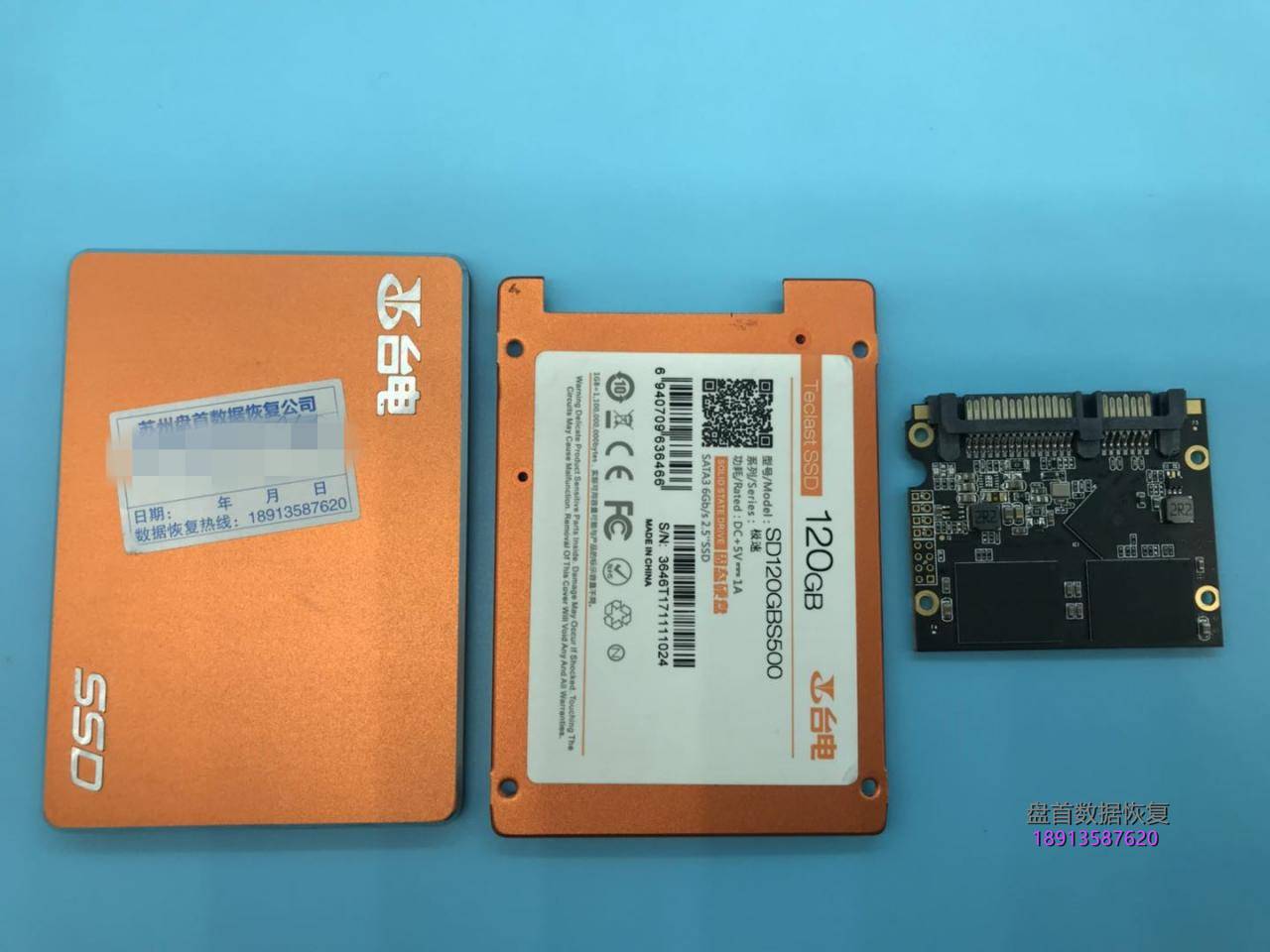 s500台电120g固态硬盘sm2246xt主控掉盘无法识别不读盘数据恢 S500台电120G固态硬盘SM2246XT主控掉盘无法识别不读盘数据恢复成功