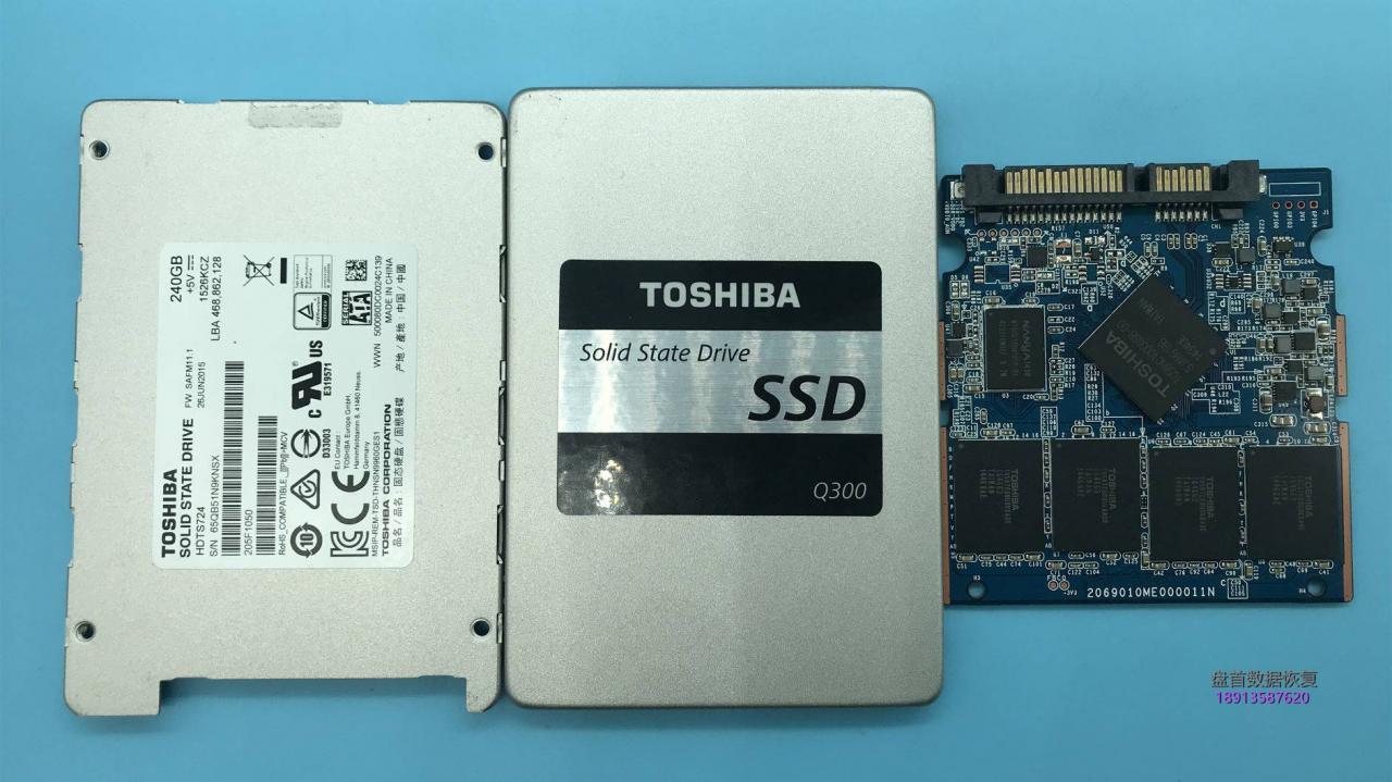 0-15 使用PC3000 SSD成功修复TC58NC1000GSB主控东芝Q300掉盘无法识别不认盘数据恢复成功