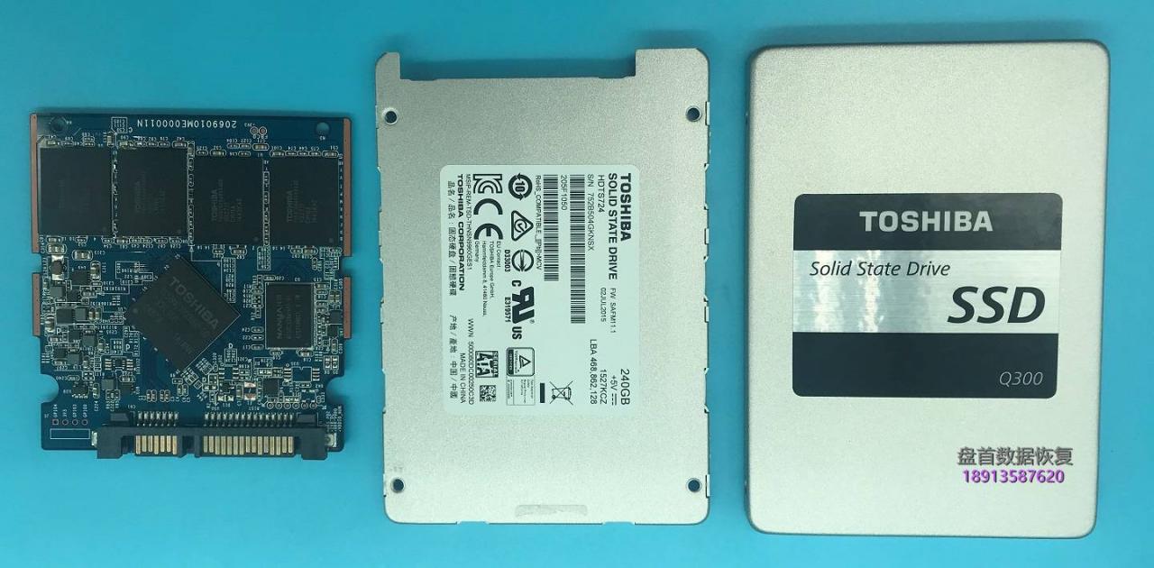 东芝Q300无法识别认不到盘成功数据恢复并修复SSD固态硬盘