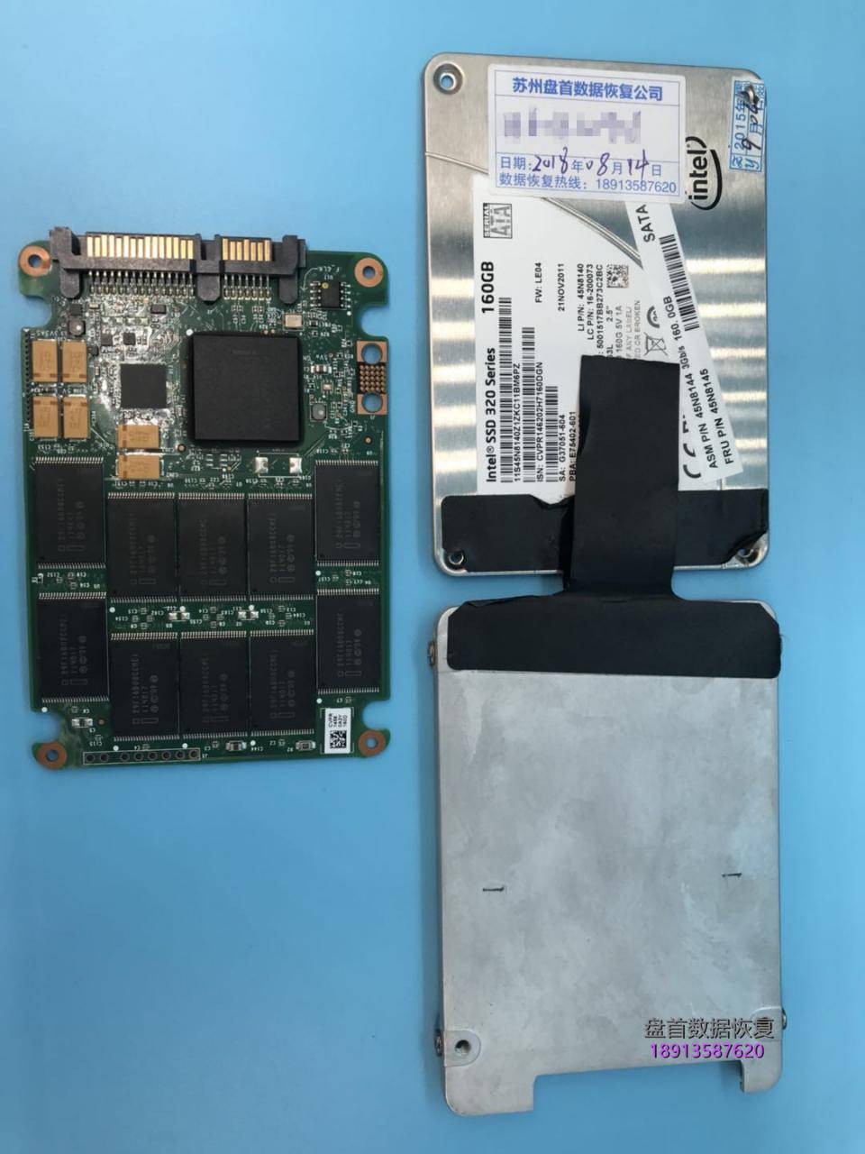 ssdsa2bw160g3l英特尔固态硬盘intel320series-g3160gbios容量只能识别8m数据恢复 SSDSA2BW160G3L英特尔固态硬盘Intel320Series G3(160G)BIOS容量只能识别8M数据恢复成功