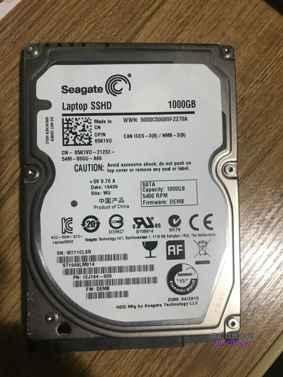 st1000lm014硬盘通电不转这是希捷sshd固态混合硬盘的nand芯片故 ST1000LM014硬盘通电不转这是希捷SSHD固态混合硬盘的NAND芯片故障通病问题数据恢复方法