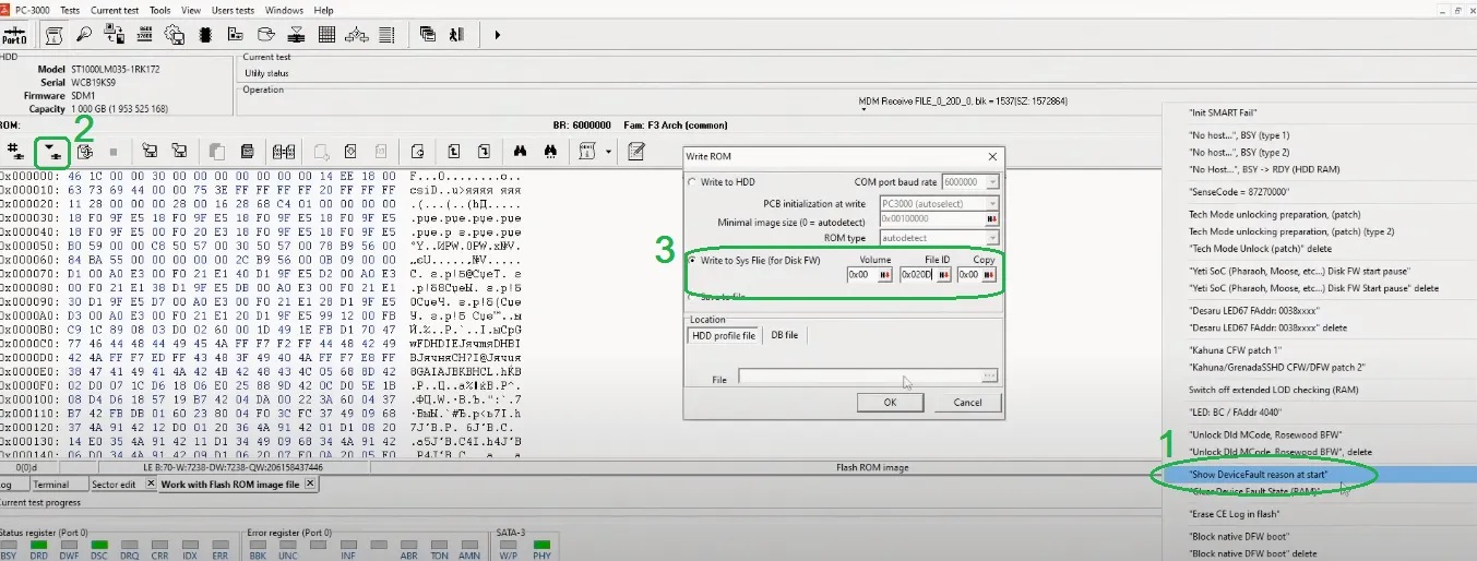 使用PC-3000如何解决希捷硬盘设备故障状态(DWF)问题