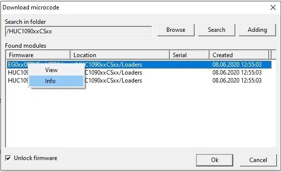 PC-3000 SAS如何使用“下载微码”功能更改固件,型号和供应商