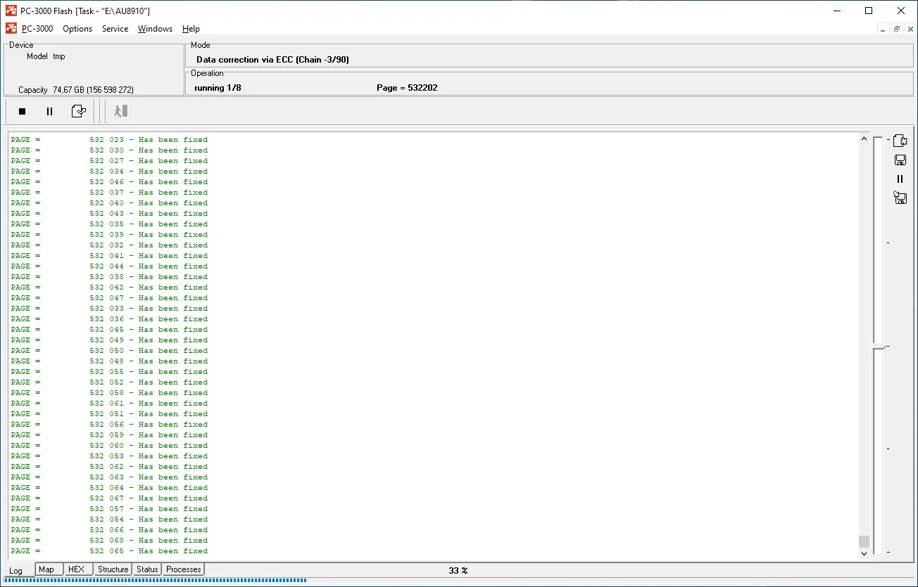 PC-3000 Flash如何使用最新的AU89102DF主控从NAND闪存驱动器中恢复数据