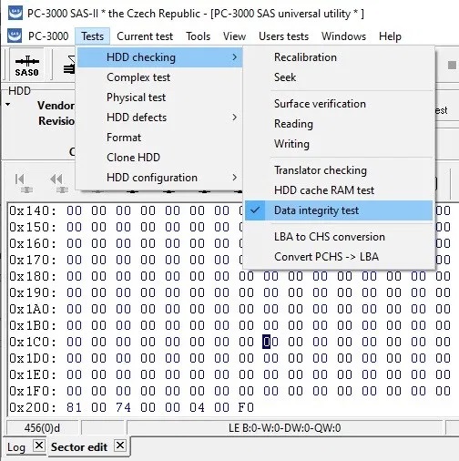 PC-3000 SAS如何使用“下载微码”功能更改固件,型号和供应商