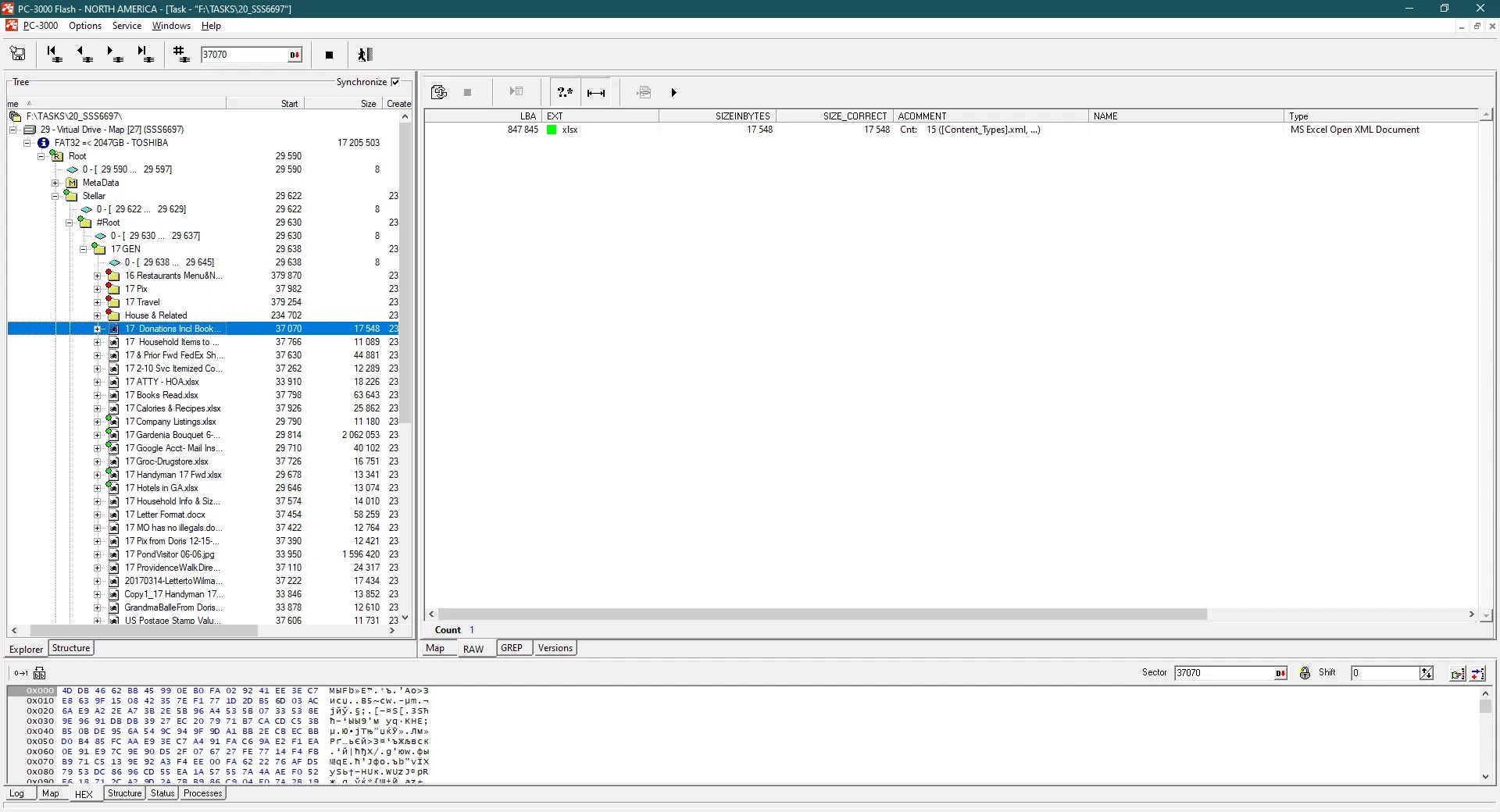 PC-3000 Flash基于文件系统的虚拟映像